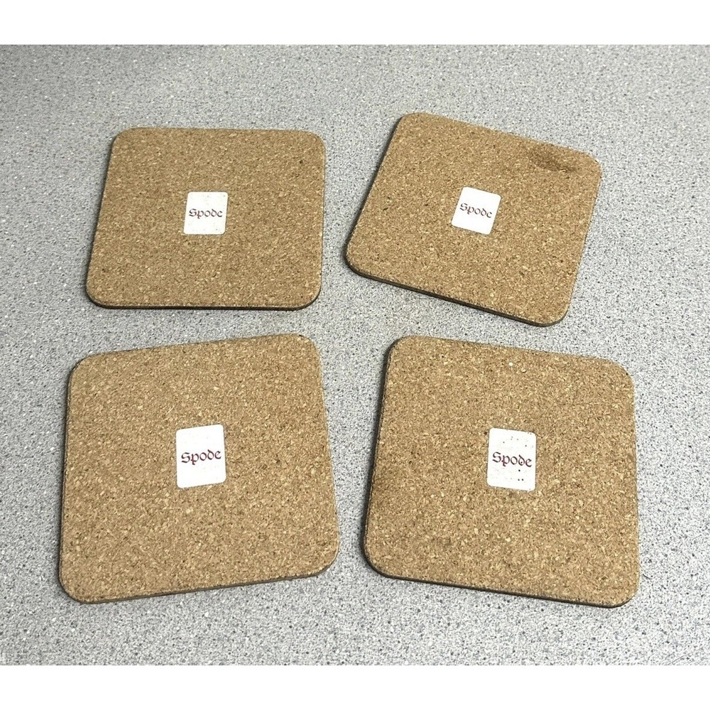 Vintage Spode Christmas Tree Pimpernel Hard Coasters Back Placemats Set Of 4 - Picture 2 of 4